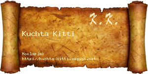 Kuchta Kitti névjegykártya